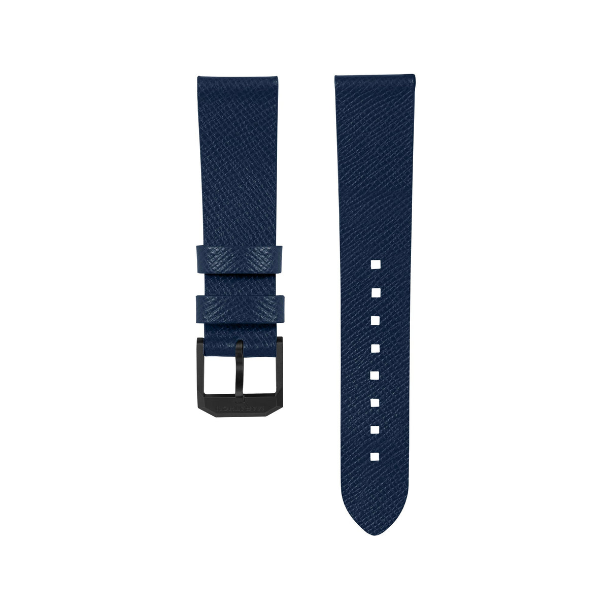 Marathon 2-Piece Leather Strap, 20mm, Royal Blue, Anthracite Hardware