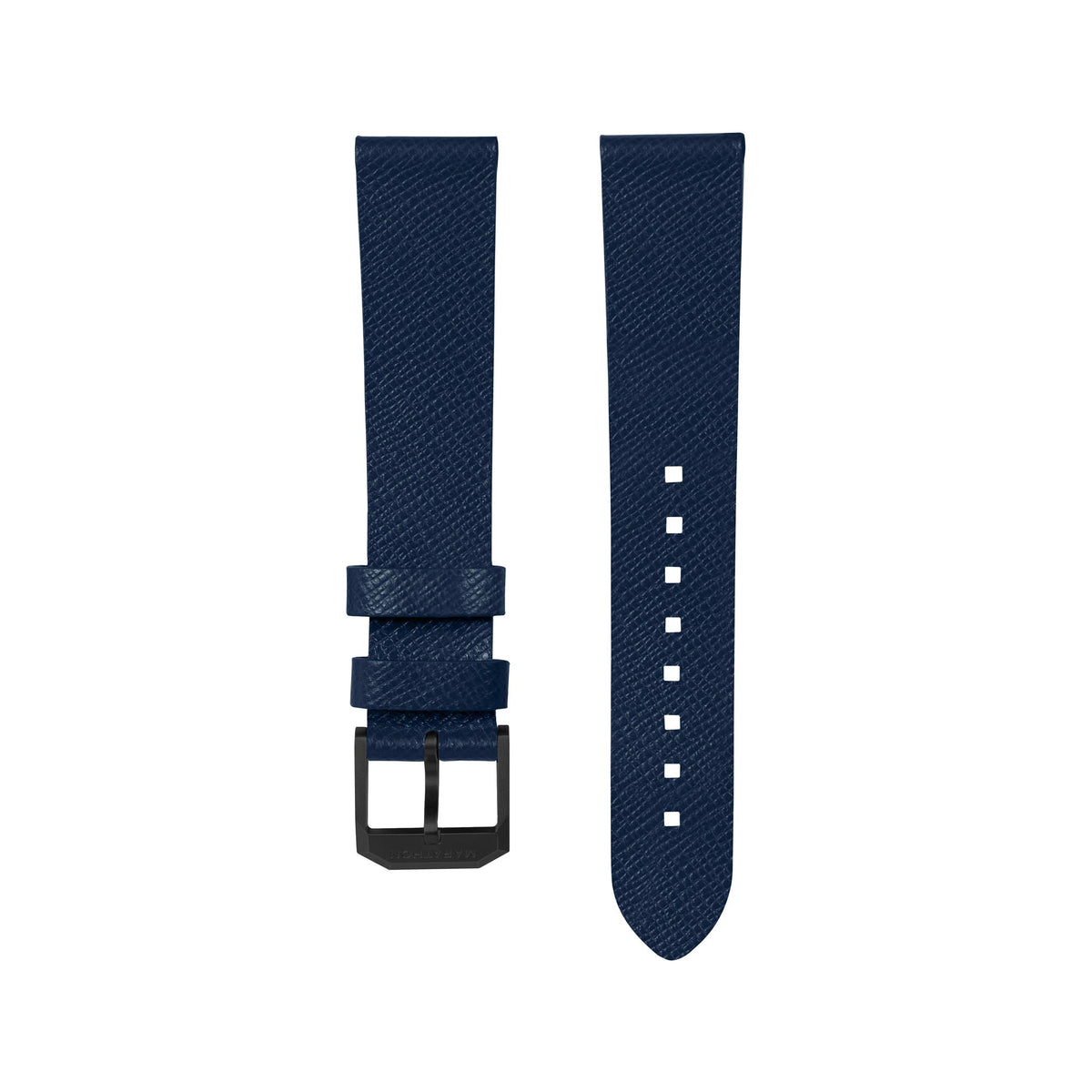 Marathon 2-Piece Leather Strap, 20mm, Royal Blue, Anthracite Hardware