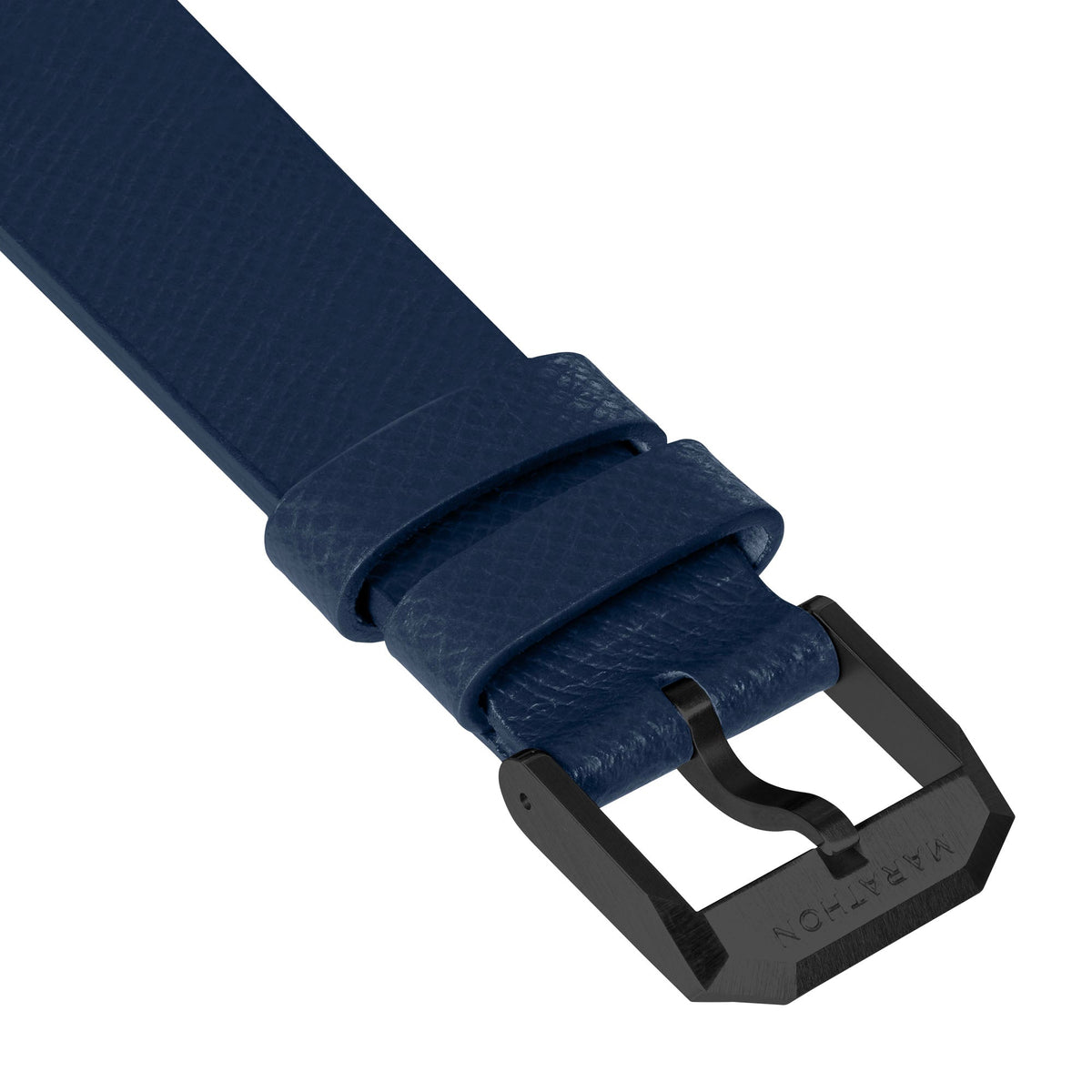 Marathon 2-Piece Leather Strap, 20mm, Royal Blue, Anthracite Hardware
