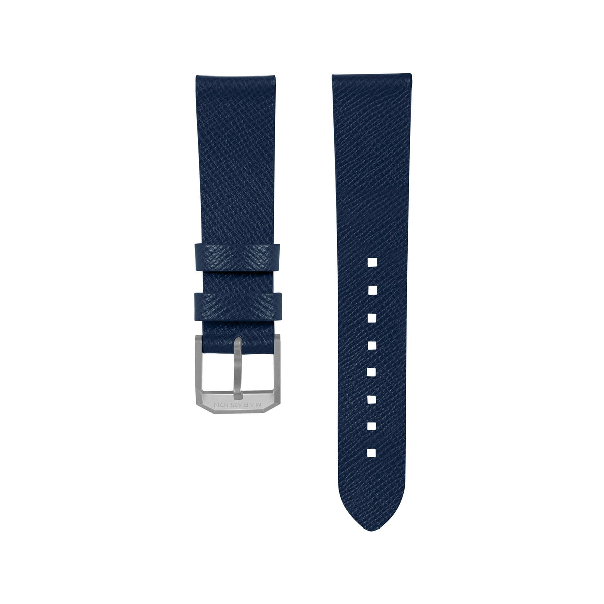 Marathon 2-Piece Leather Strap, 20mm, Royal Blue, Parkerized Hardware