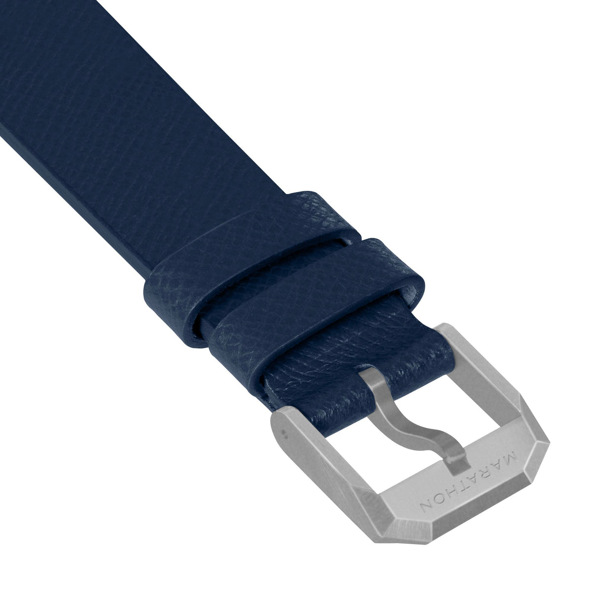 Marathon 2-Piece Leather Strap, 20mm, Royal Blue, Parkerized Hardware
