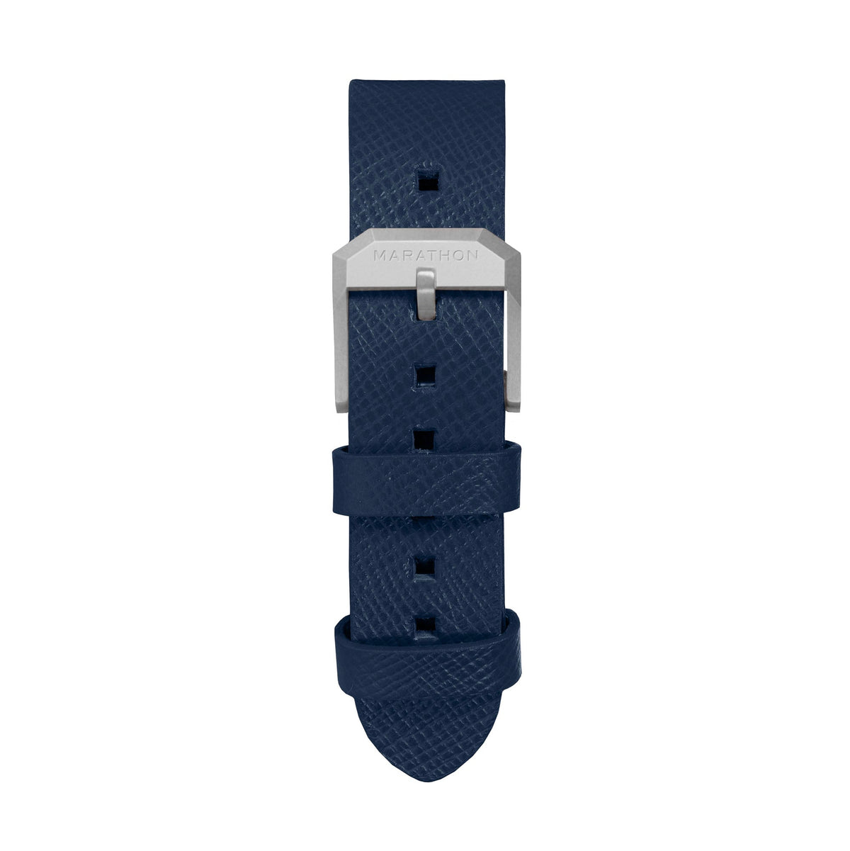 Marathon 2-Piece Leather Strap, 20mm, Royal Blue, Parkerized Hardware