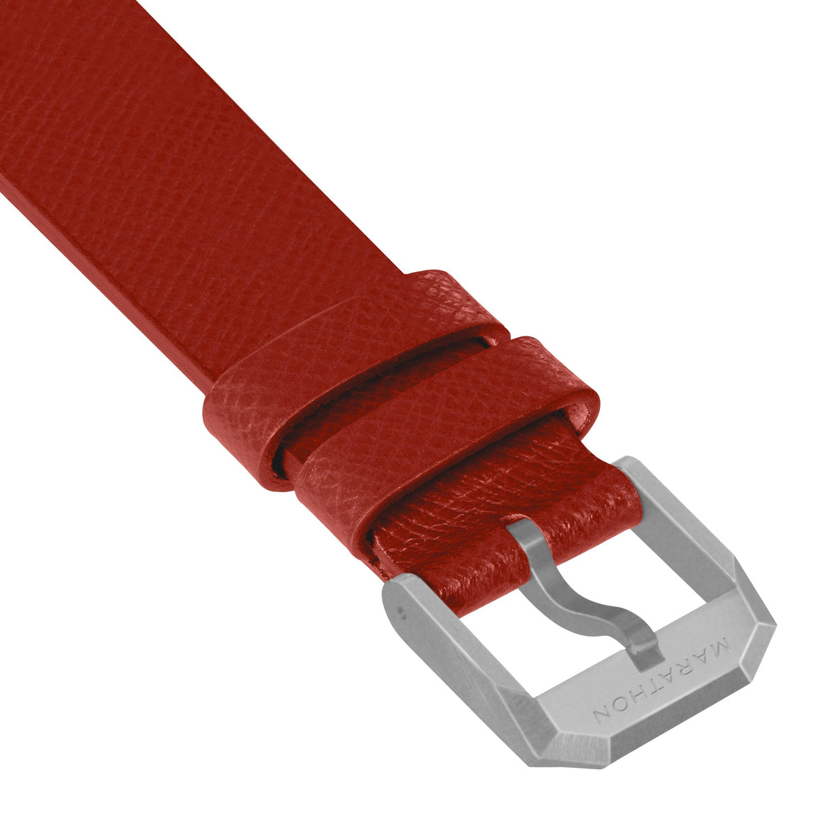 Marathon 2-Piece Leather Strap, 20mm, Senate Red, Parkerized Hardware