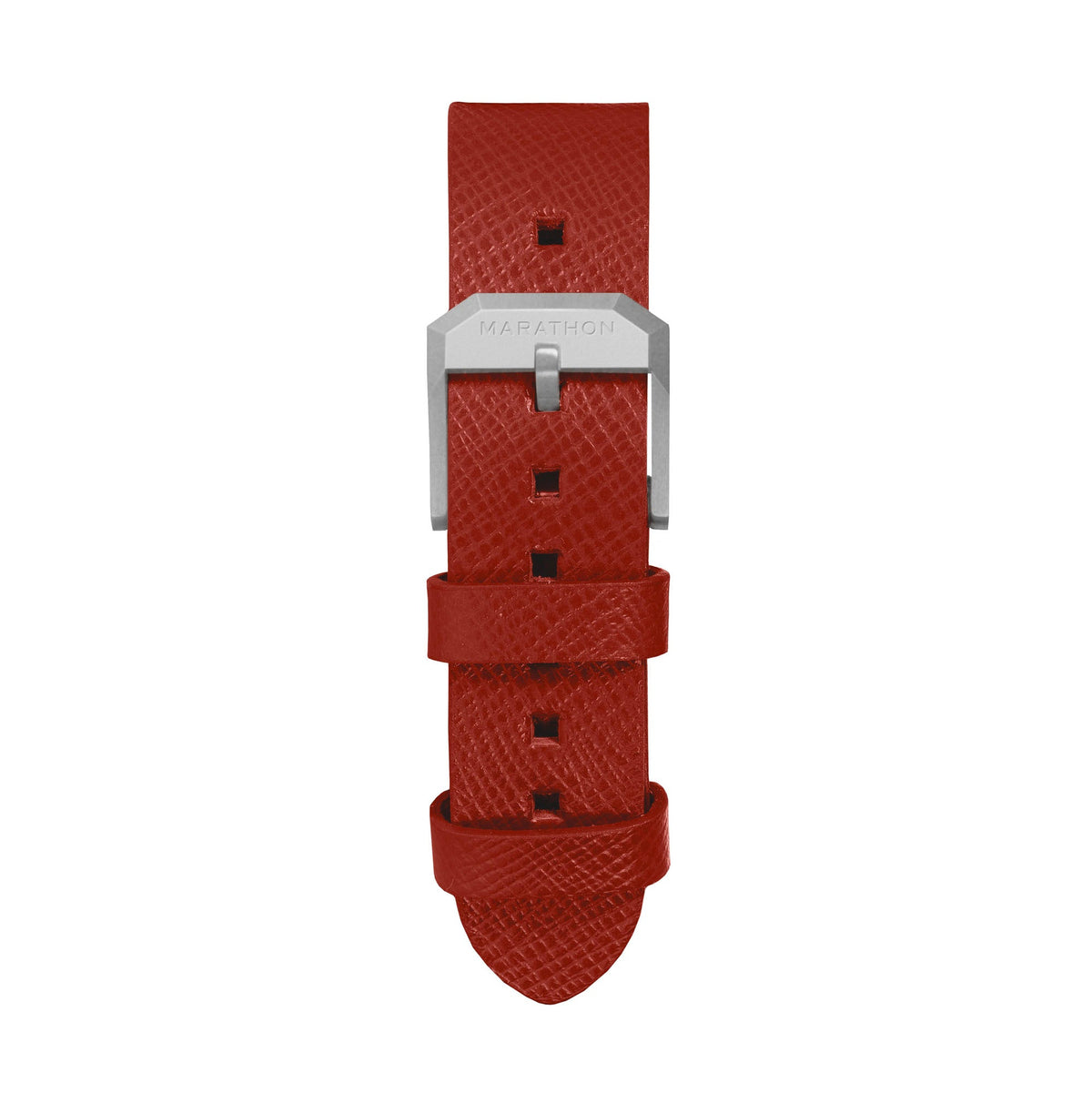 Marathon 2-Piece Leather Strap, 20mm, Senate Red, Parkerized Hardware