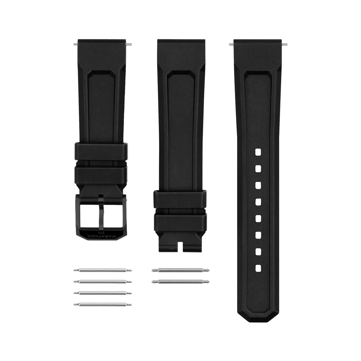 Marathon 3-Piece Rubber Strap Kit, Anthracite, 20mm