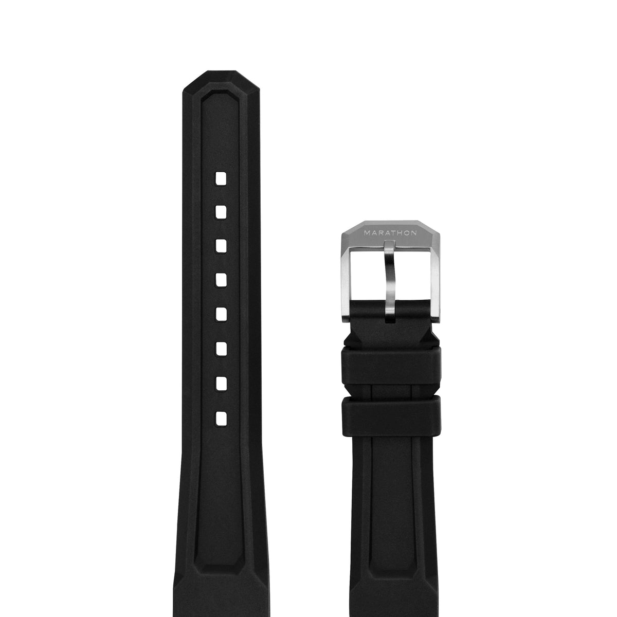 Marathon 3-Piece Rubber Strap Kit, Black, 18mm
