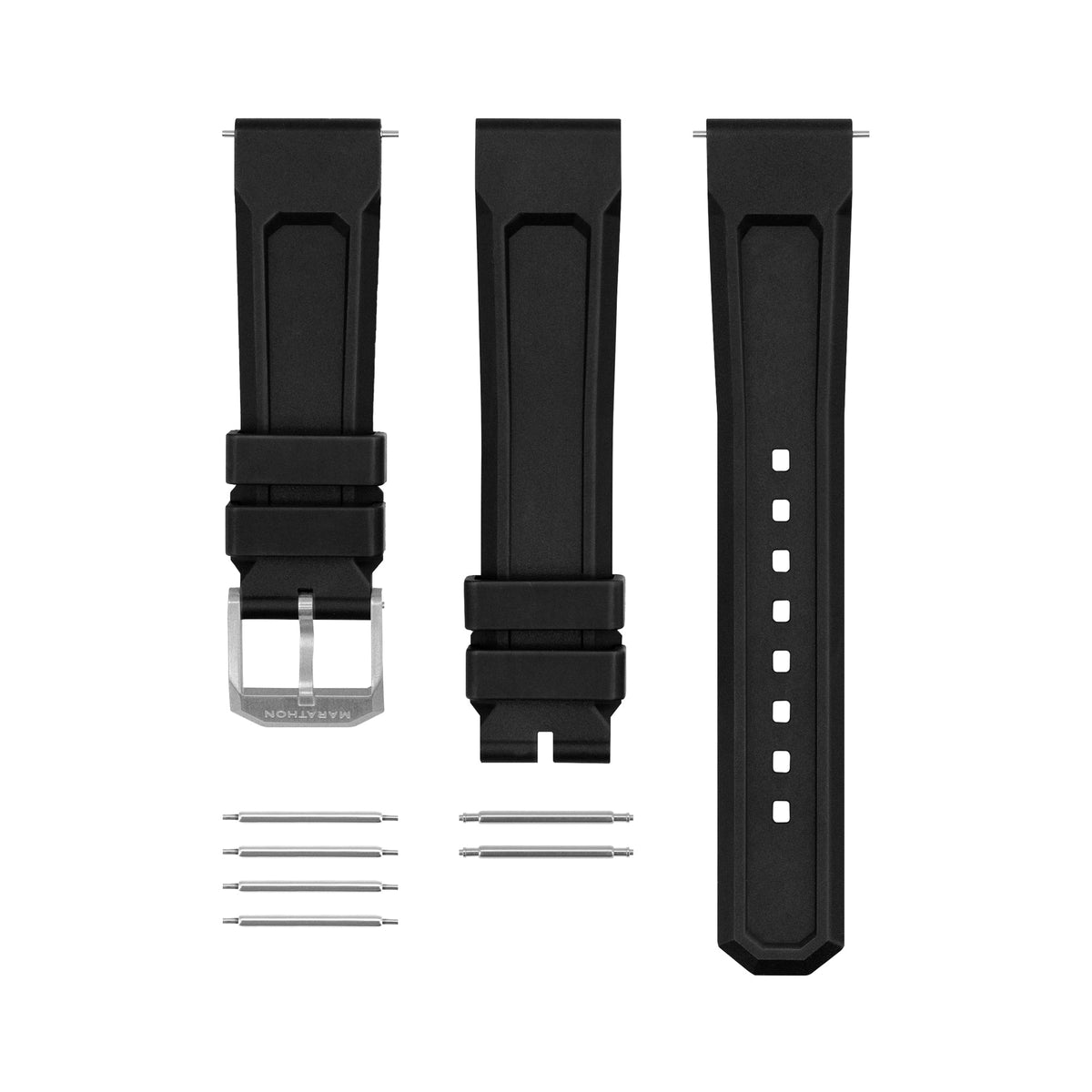 Marathon 3-Piece Rubber Strap Kit, Parkerized, 20mm
