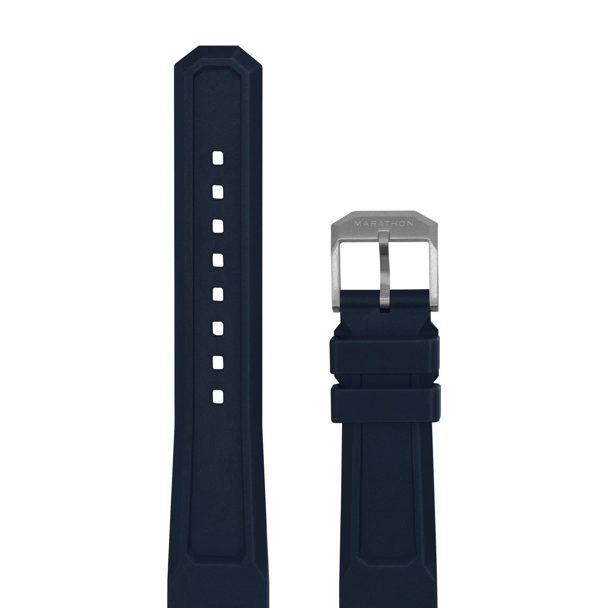 Marathon 3-Piece Rubber Strap Kit, Blue, Parkerized, 20mm
