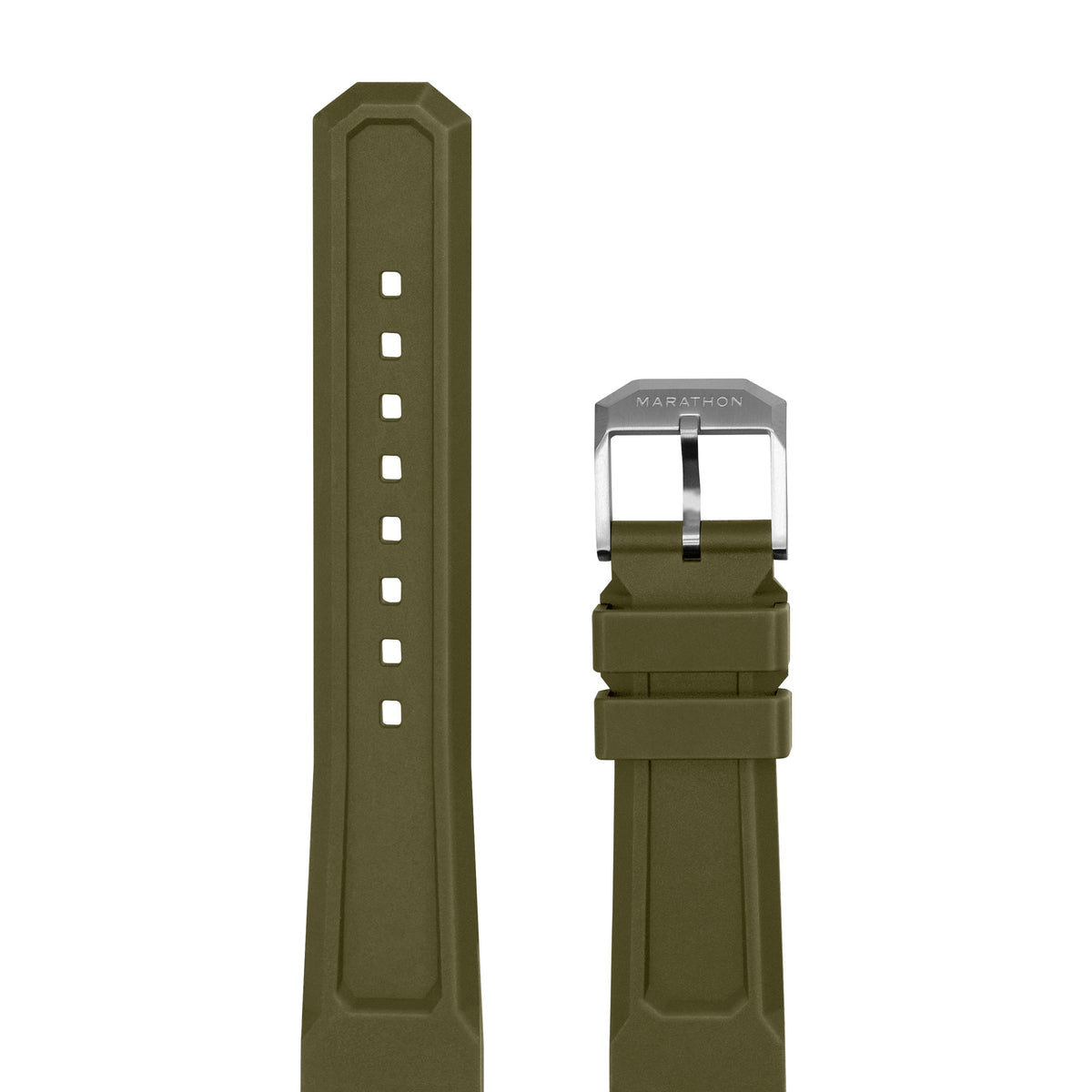 Marathon 3-Piece Rubber Strap Kit, OD Green, 20mm