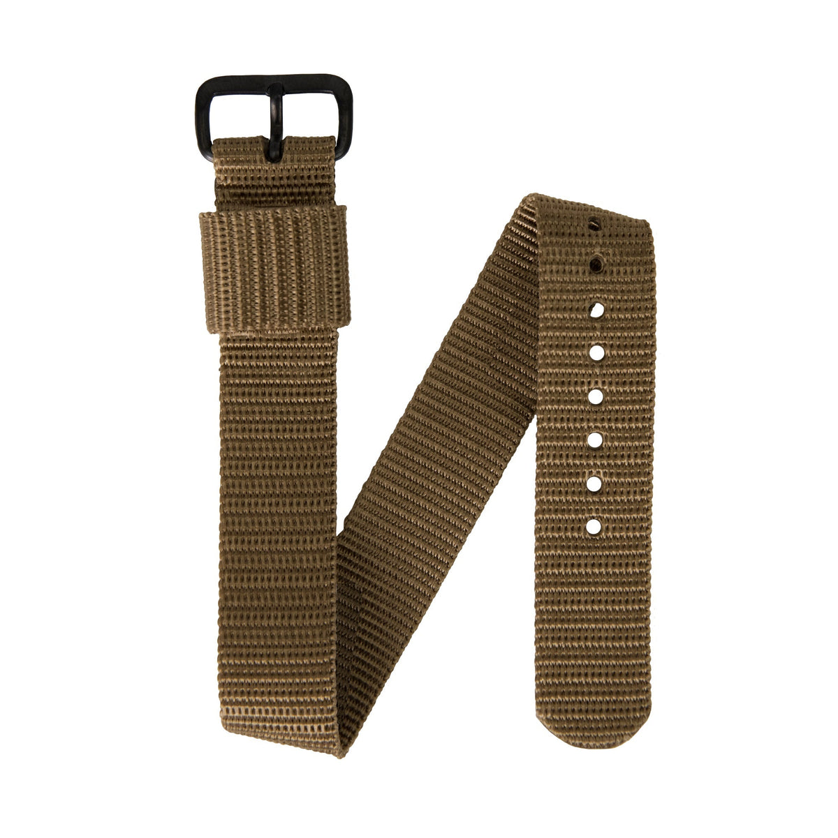 16mm - 10" Length - Ballistic Nylon Watch Band/Strap with Stainless Steel Buckle - marathonwatch | WS-NY-DTBK-16-10