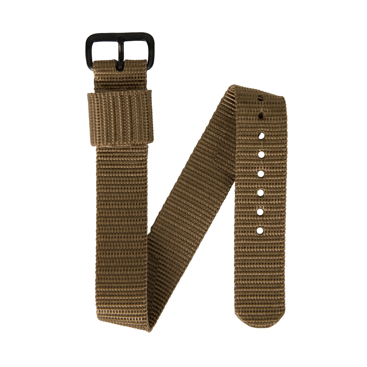 16mm - 10" Length - Ballistic Nylon Watch Band/Strap with Stainless Steel Buckle - marathonwatch | WS-NY-DTBK-16-10