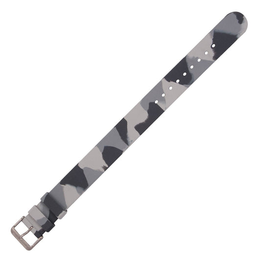 Marathon Single-Piece Rubber Strap, Grey Camo, 20mm