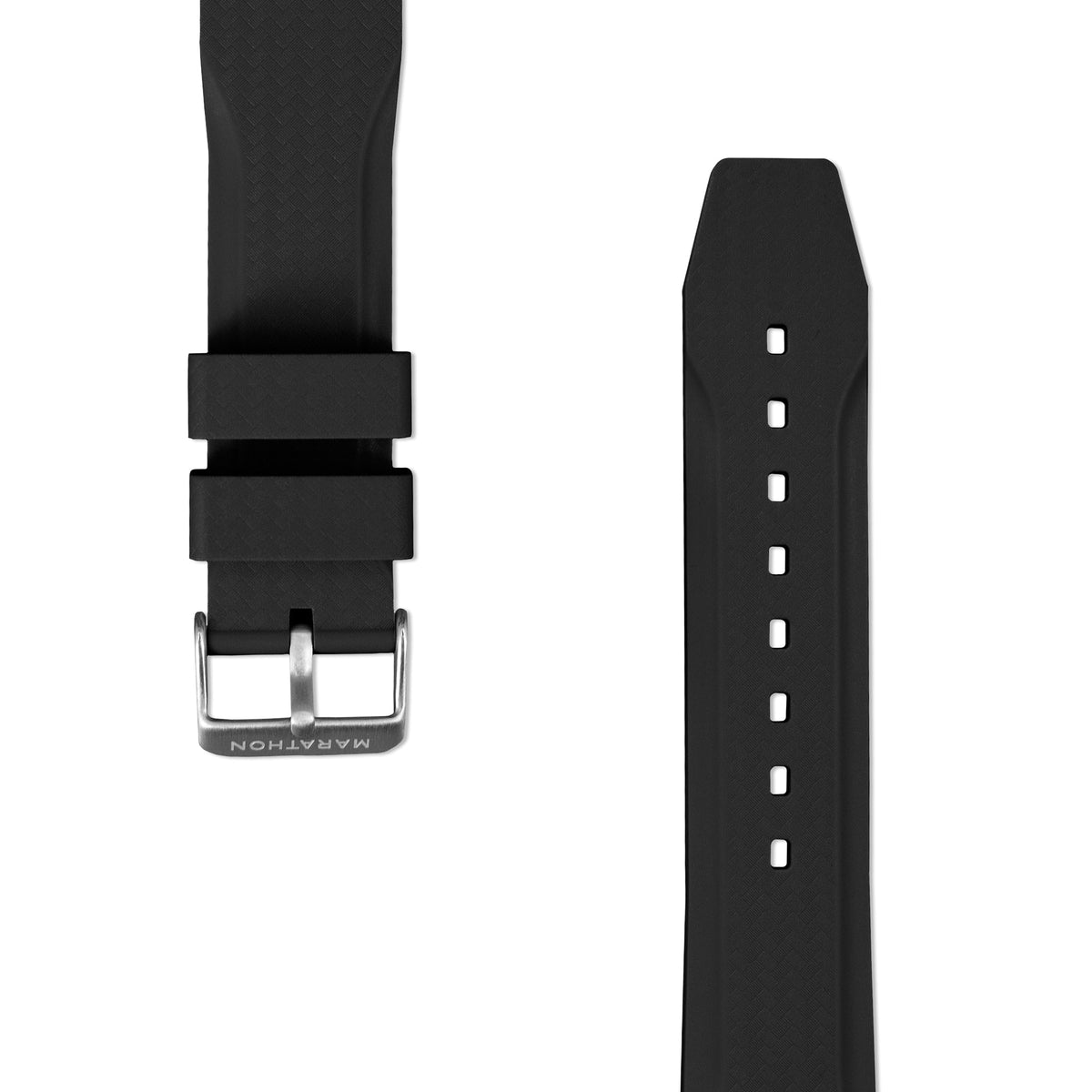 22mm Textured Vulcanized Rubber Strap - marathonwatch