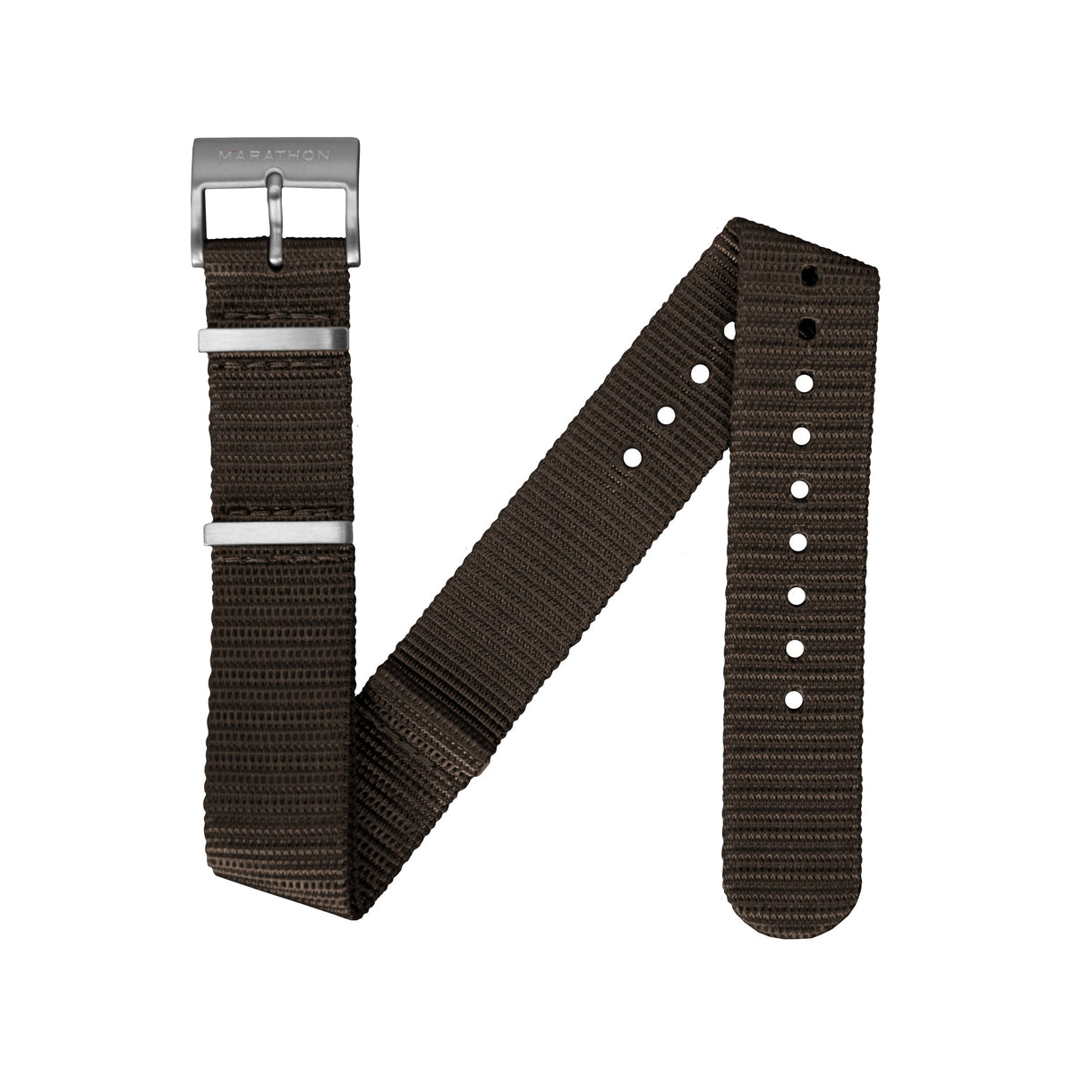 22mm Nylon NATO Watch Band/Strap with Stainless Steel Square Buckle - marathonwatch