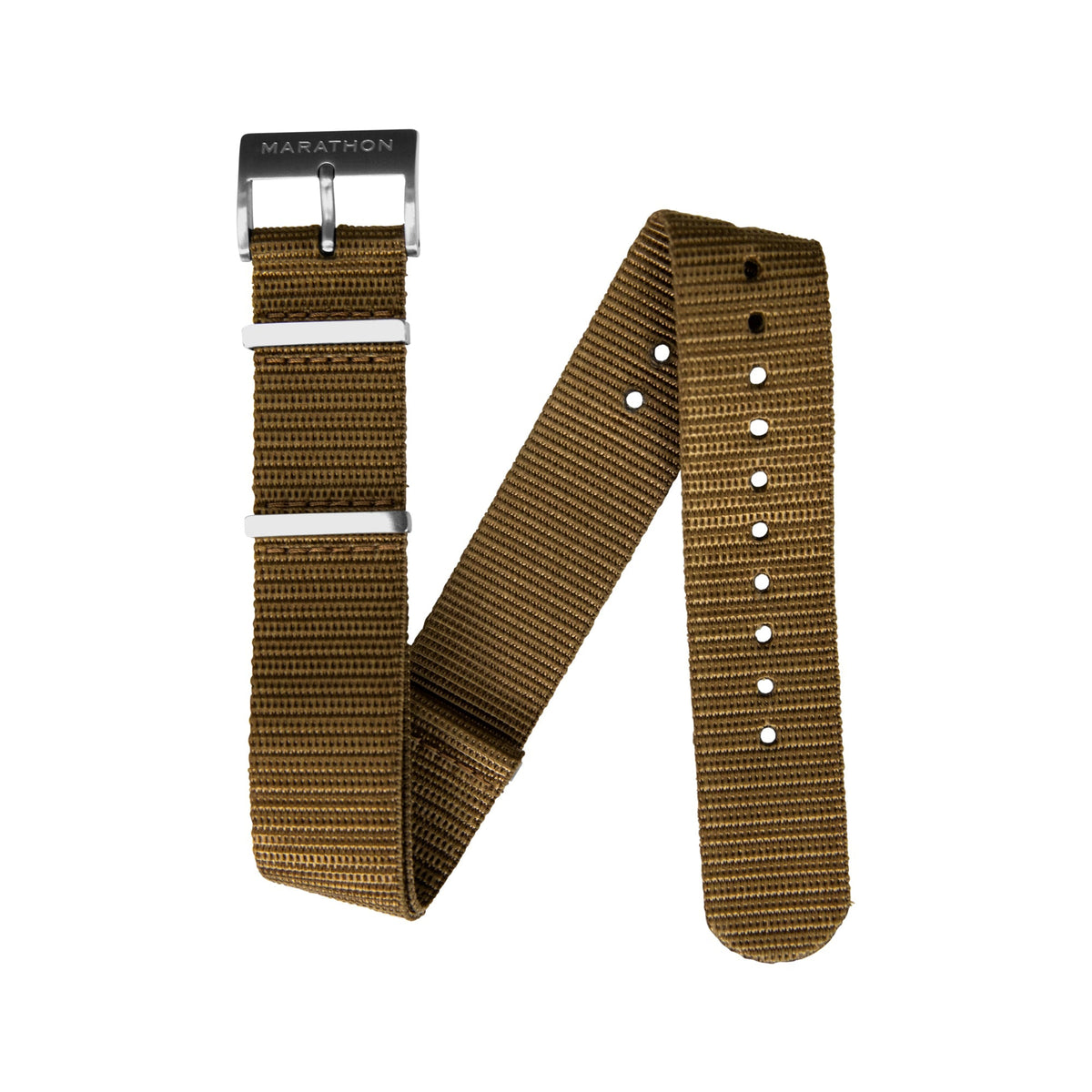 20mm Nylon NATO Watch Band/Strap with Stainless Steel Square Buckle - marathonwatch