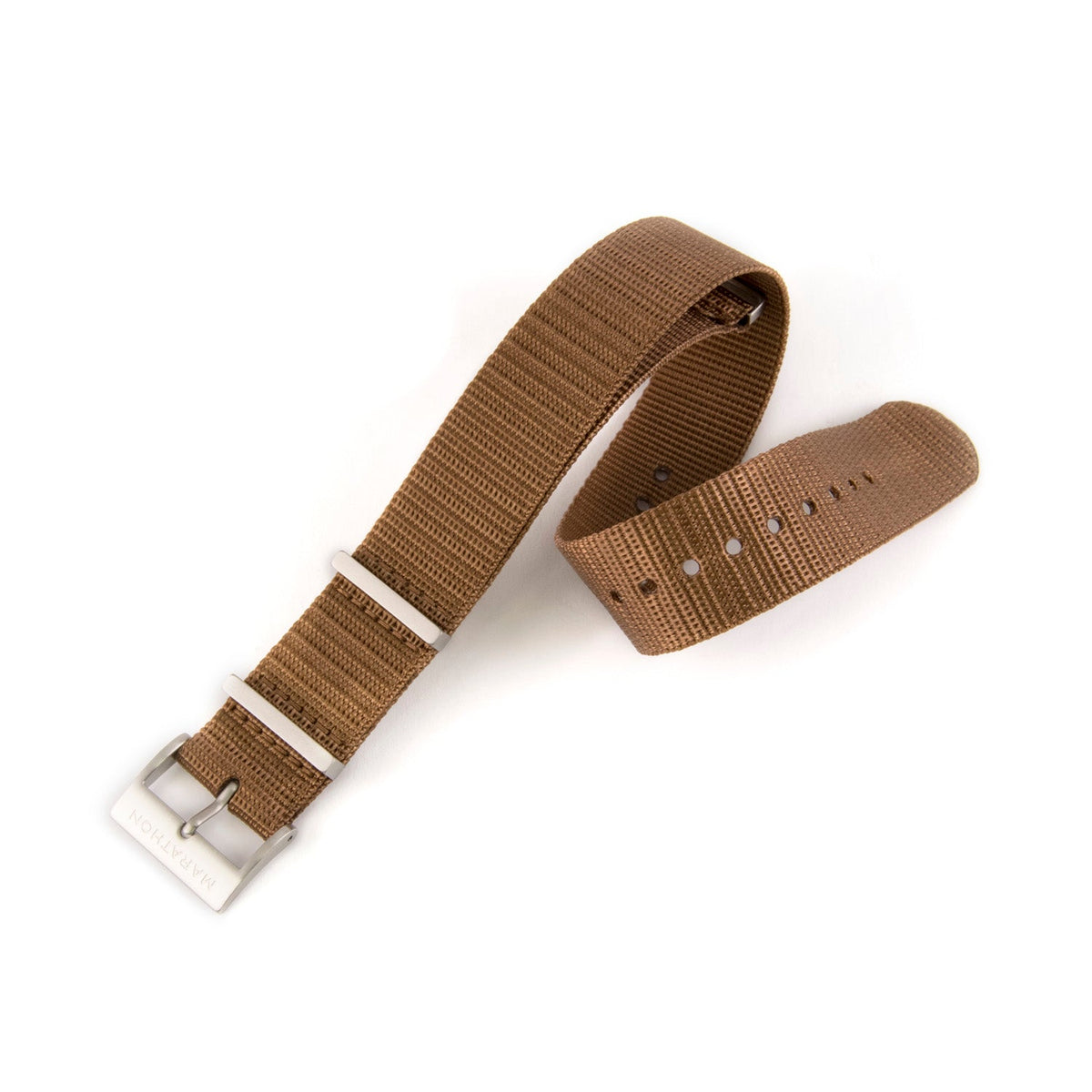 18mm Nylon NATO Watch Band/Strap with Stainless Steel Square Buckle - marathonwatch