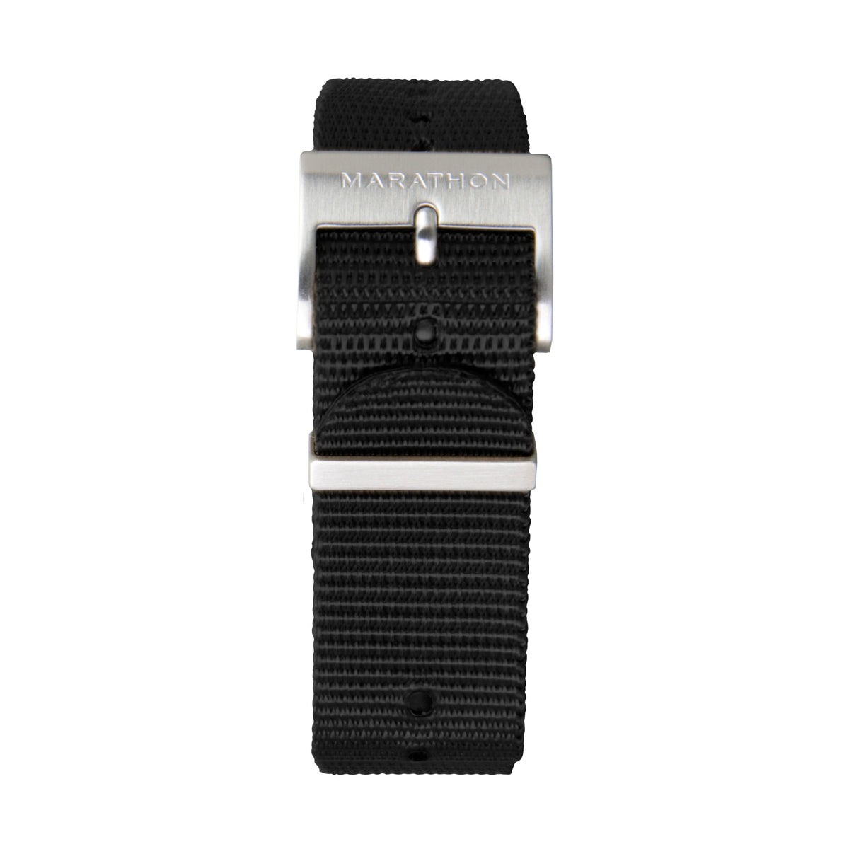 18mm Nylon NATO Watch Band/Strap with Stainless Steel Square Buckle - marathonwatch