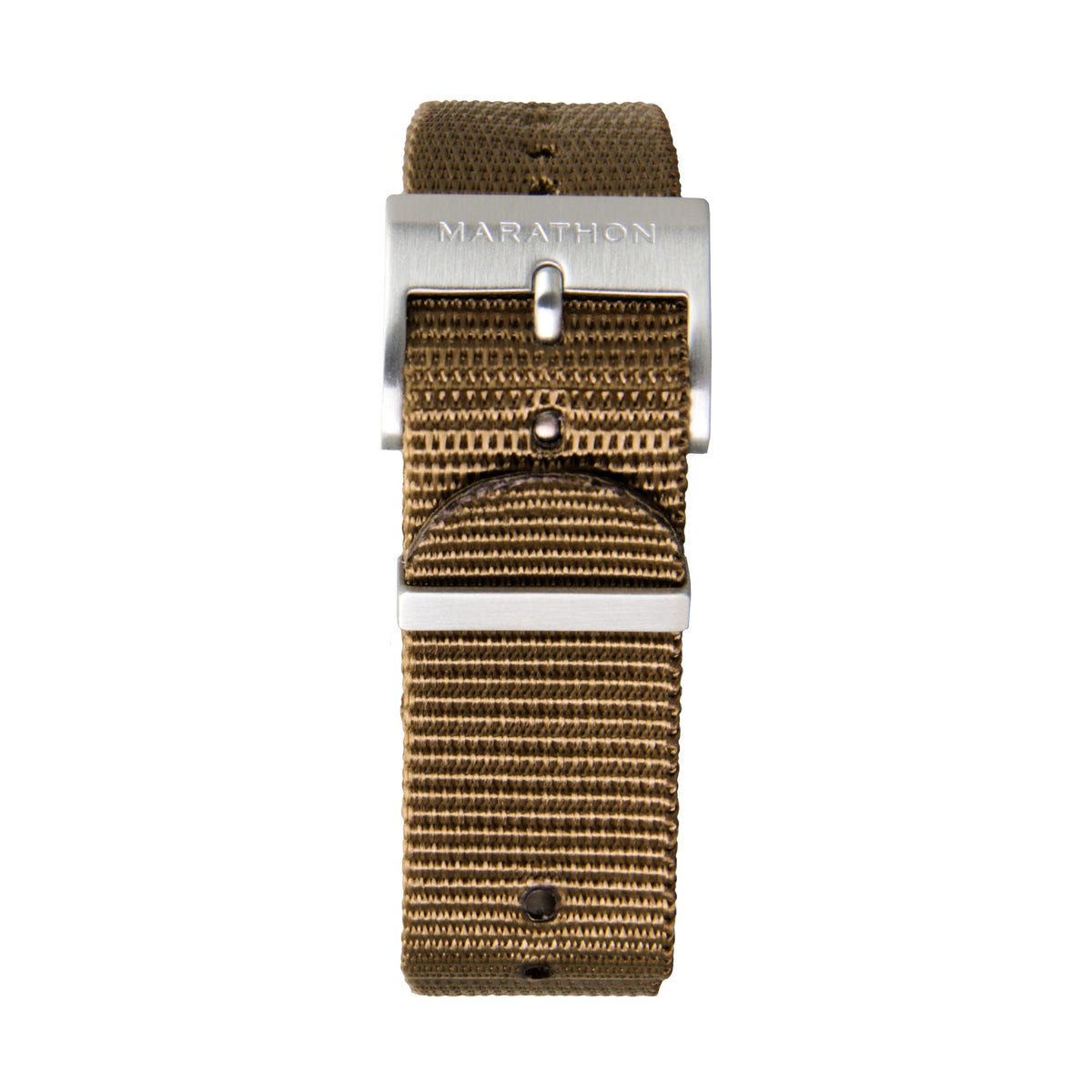 18mm Nylon NATO Watch Band/Strap with Stainless Steel Square Buckle - marathonwatch