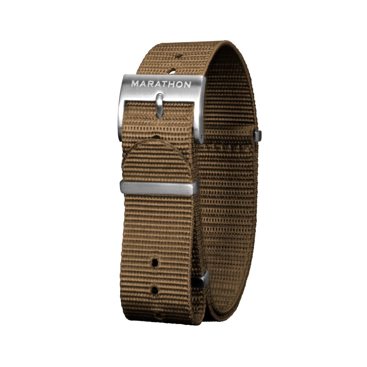 18mm Nylon NATO Watch Band/Strap with Stainless Steel Square Buckle - marathonwatch