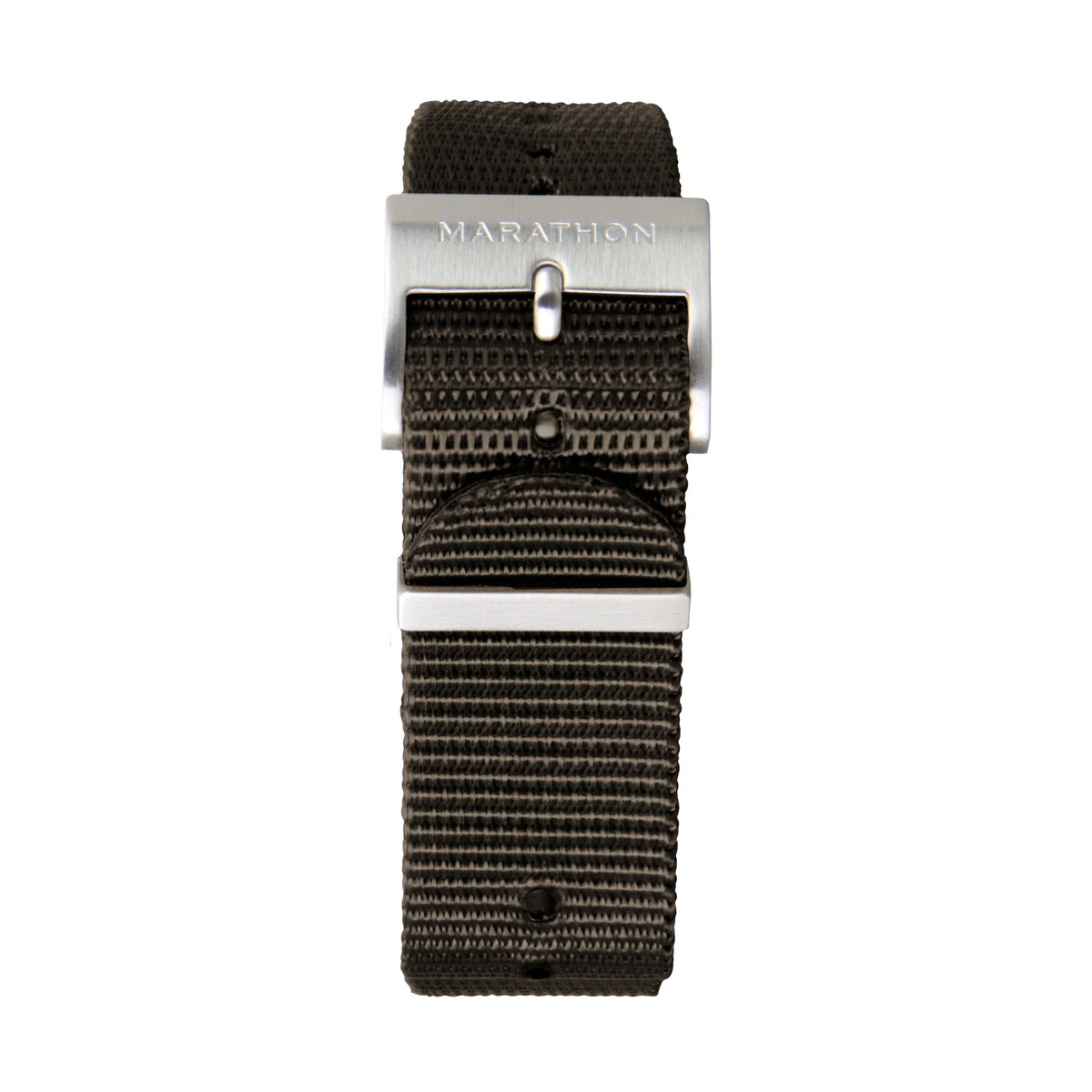 18mm Nylon NATO Watch Band/Strap with Stainless Steel Square Buckle - marathonwatch