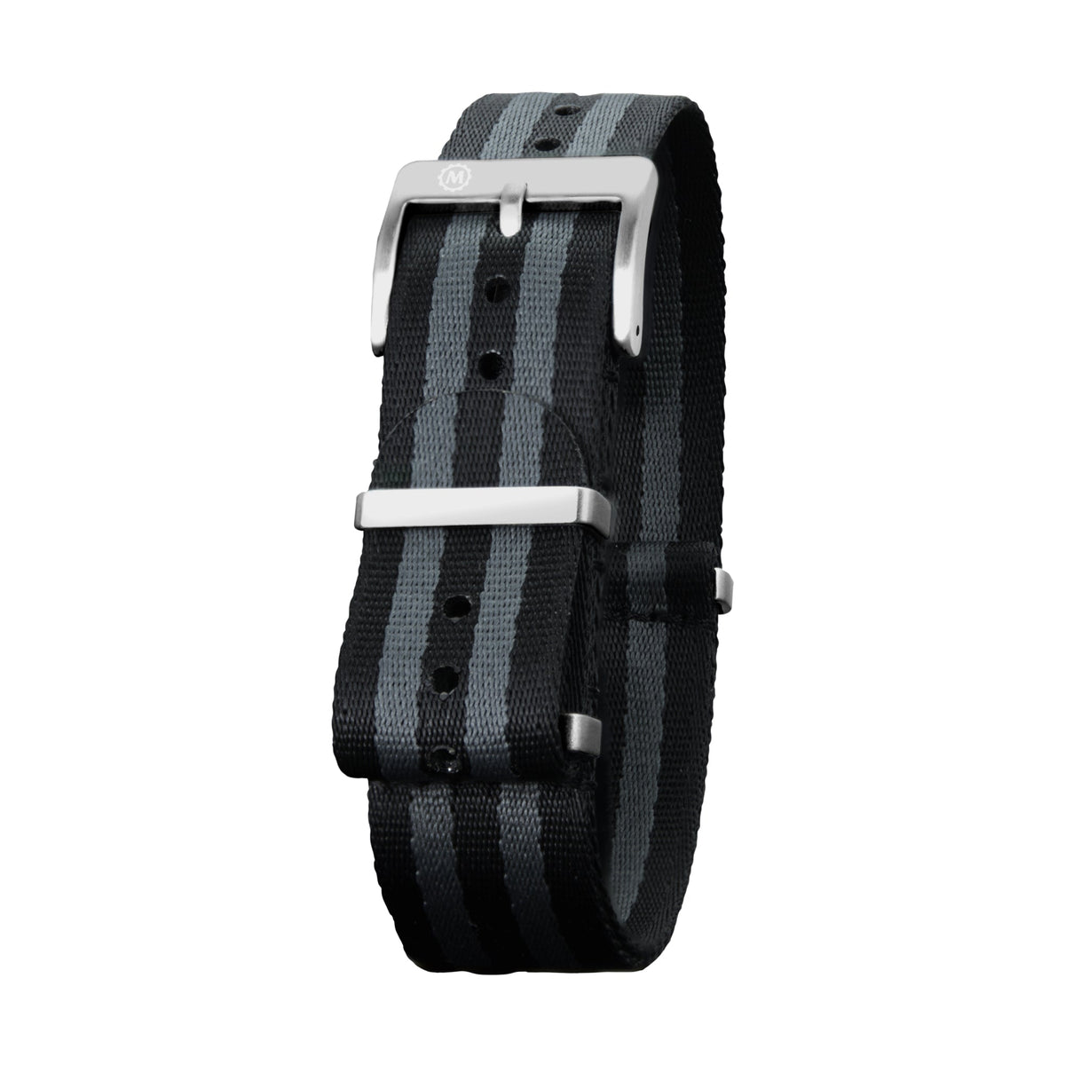 Marathon Seat-Belt Weave Nylon DEFSTAN Strap, Black & Grey, 20mm