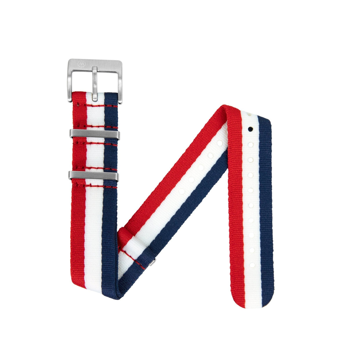 20mm Seat-belt Weave Nylon NATO Watch Band/Strap with Stainless Steel Square Buckle - marathonwatch