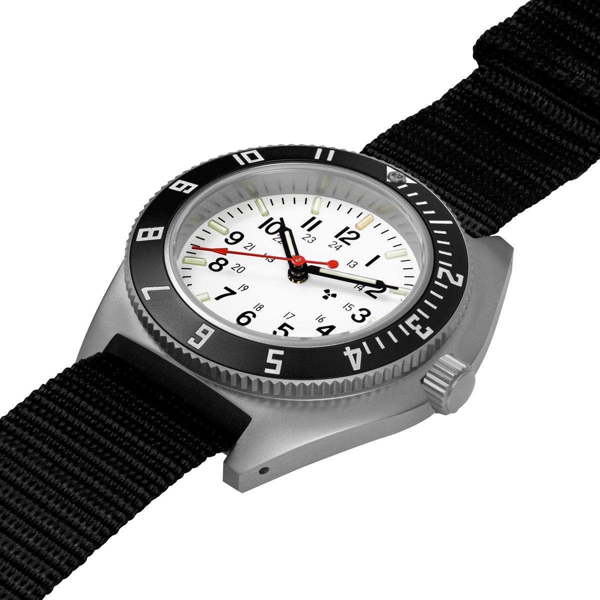 Marathon 41mm Arctic Steel Navigator (SSNAV) on Ballistic Nylon