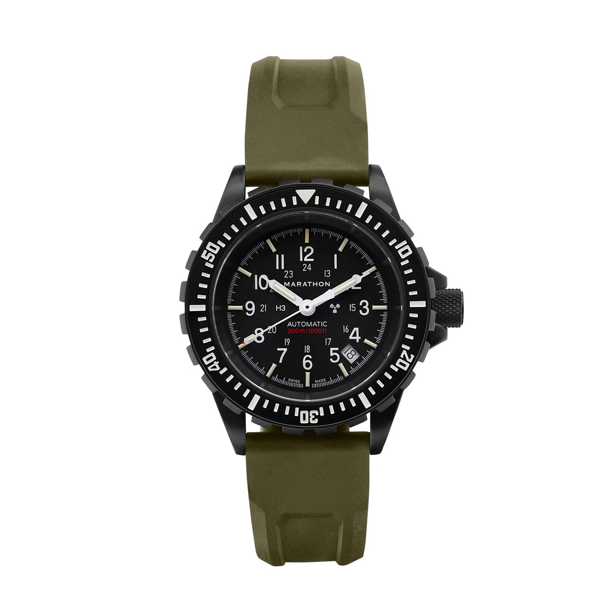 Marathon 3-Piece Rubber Strap Kit, OD Green, Anthracite, 20mm