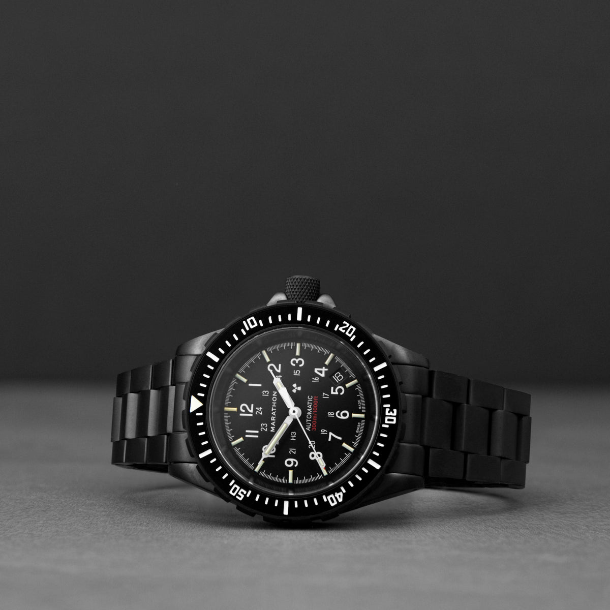 Marathon 41mm Anthracite Large Diver's Automatic (GSAR) with Stainless Steel Bracelet
