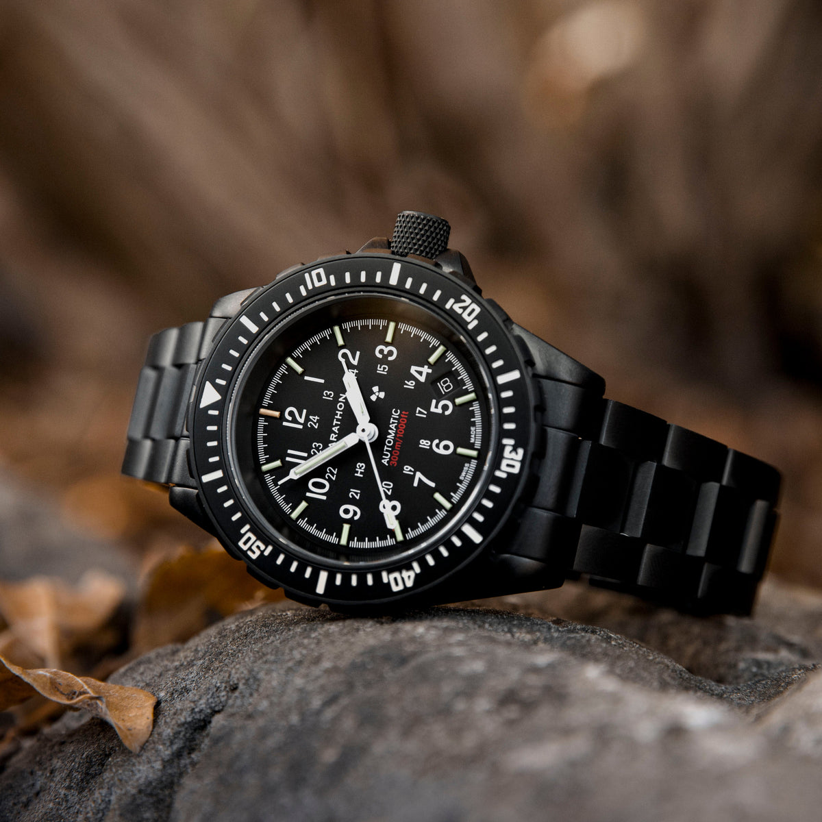Marathon 41mm Anthracite Large Diver's Automatic (GSAR) with Stainless Steel Bracelet