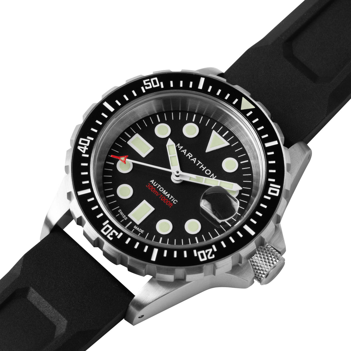 Marathon 41mm Original SAR w/ Date (OSAR-D) on 3-Piece Rubber Strap Kit
