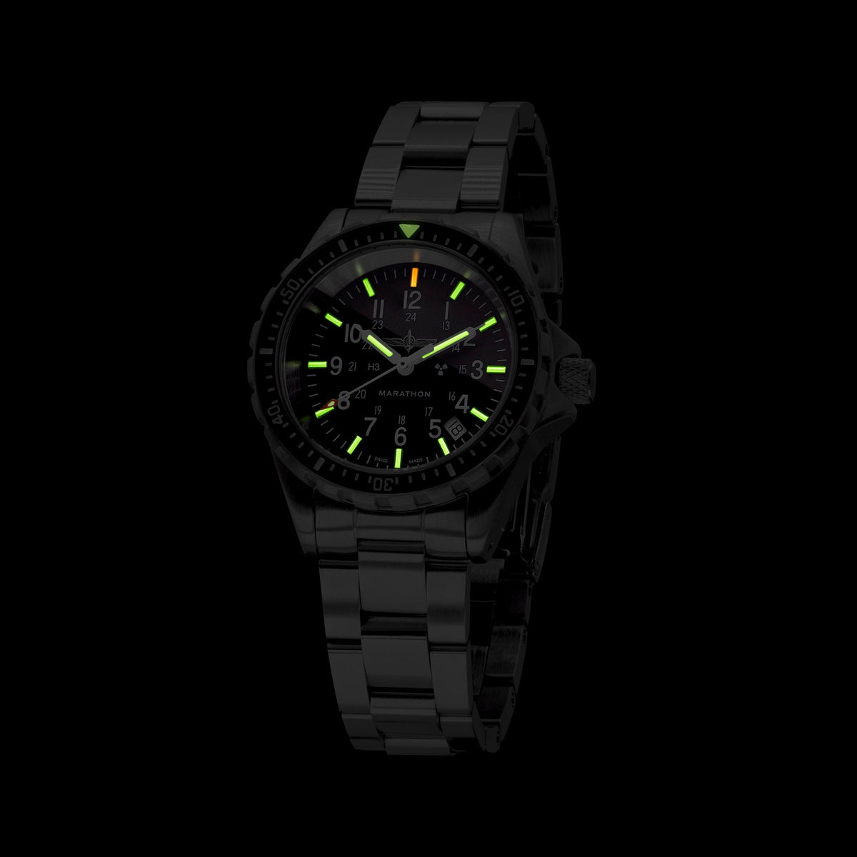 Marathon 41mm Official Duvdevan Large Diver's Quartz (TSAR) with Stainless Steel Bracelet