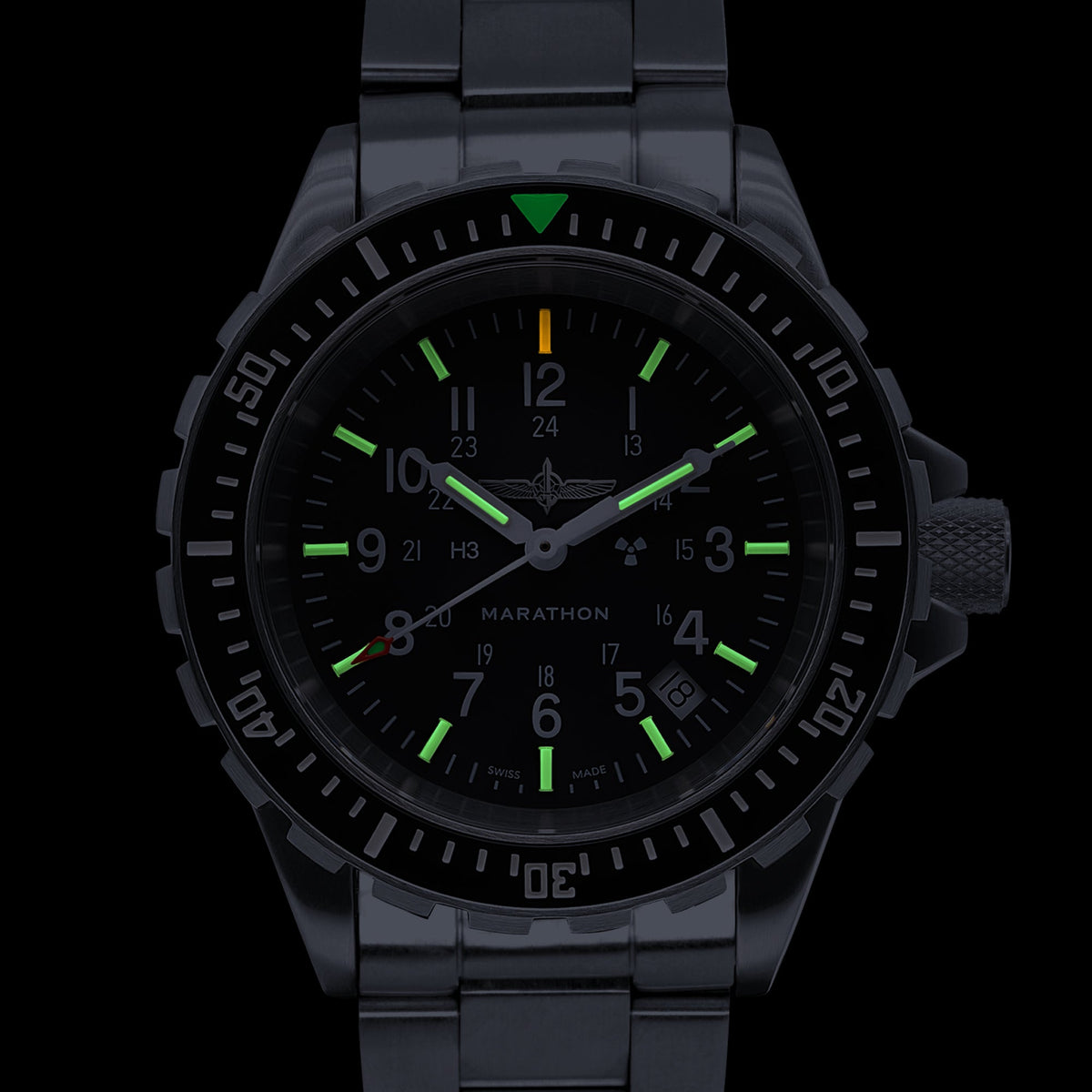 Marathon 41mm Official Duvdevan Large Diver's Quartz (TSAR) with Stainless Steel Bracelet