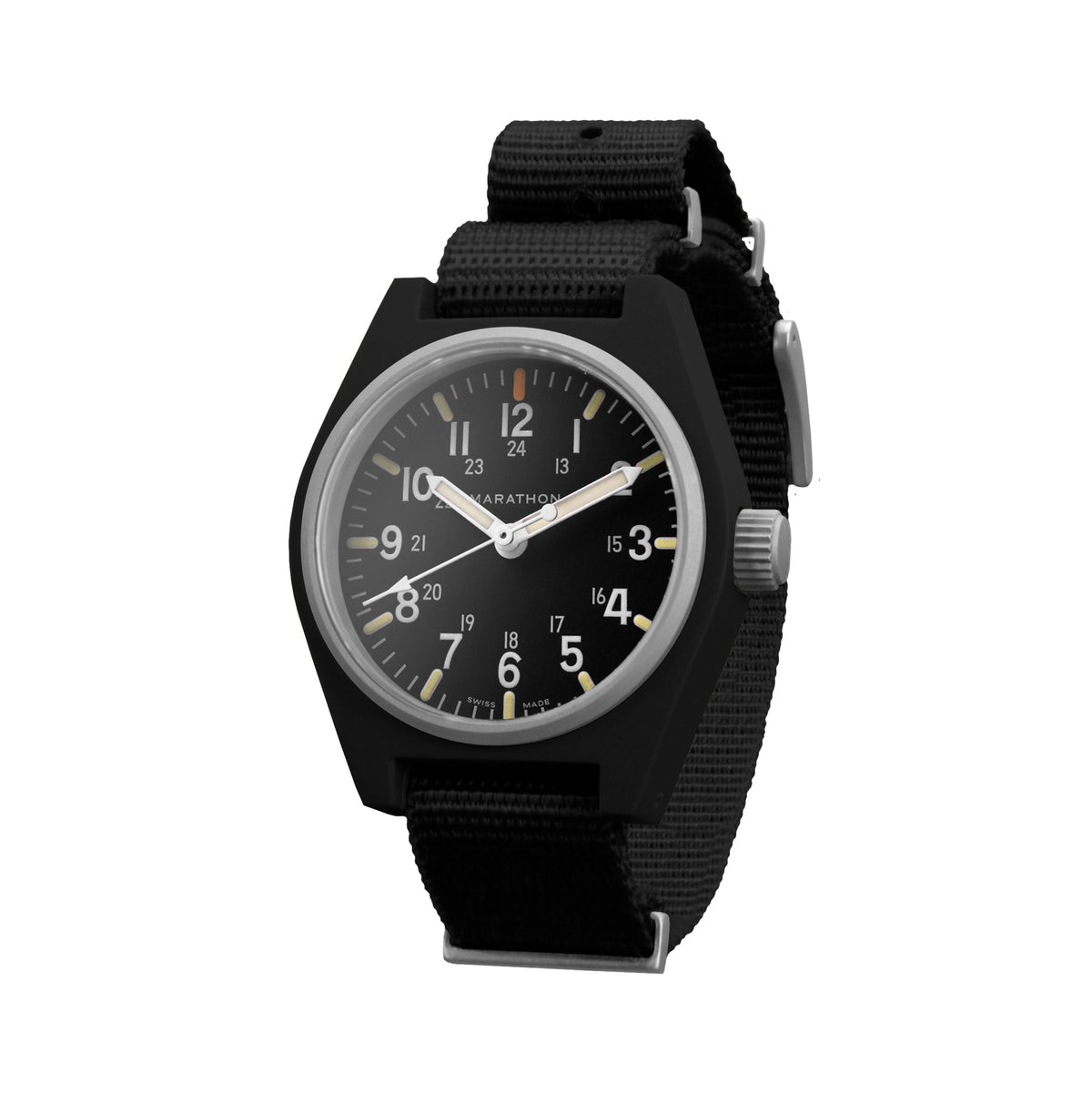 Marathon 34mm Black General Purpose Quartz with MaraGlo (GPQ)