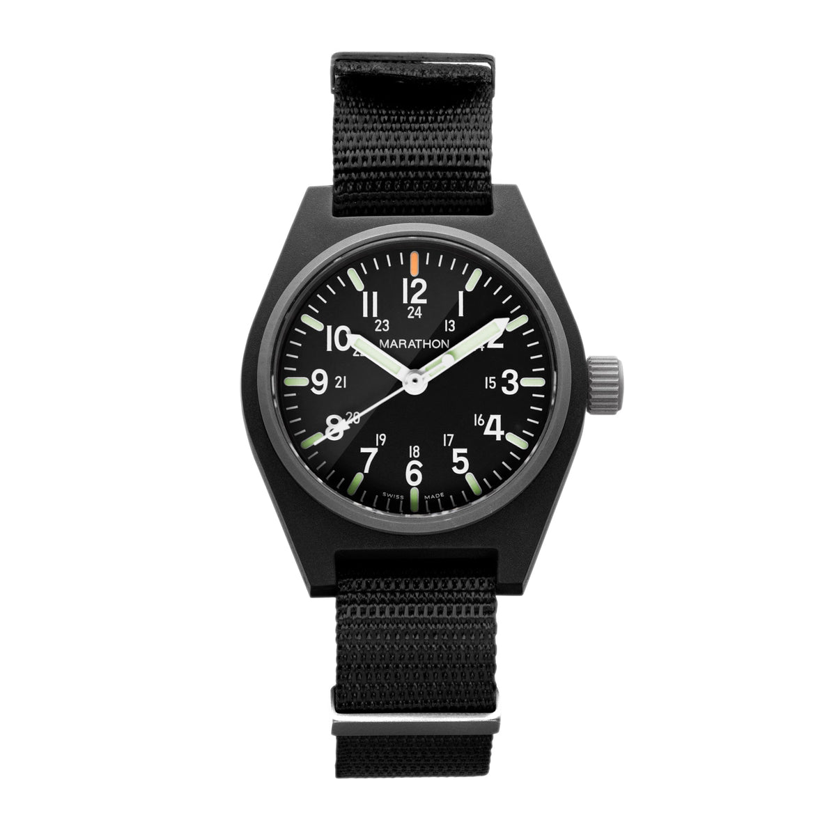 Marathon 34mm Black General Purpose Quartz with MaraGlo (GPQ)