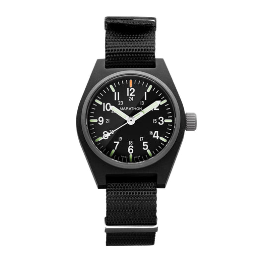 Marathon 34mm Black General Purpose Quartz with MaraGlo (GPQ)