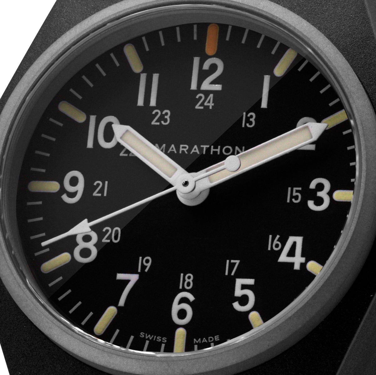 Marathon 34mm Black General Purpose Quartz with MaraGlo (GPQ)
