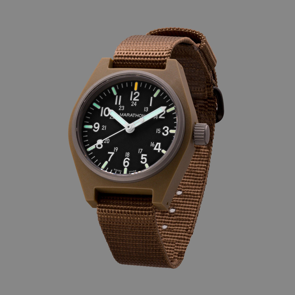 Marathon 34mm Desert Tan General Purpose Quartz with MaraGlo (GPQ)