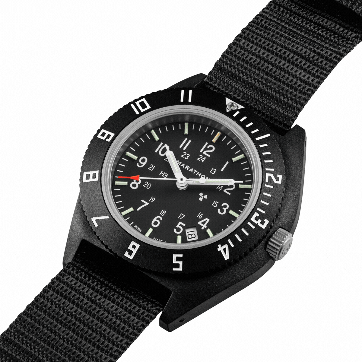 Marathon 41mm CeraShell Quartz NAV-D on Ballistic Nylon Strap