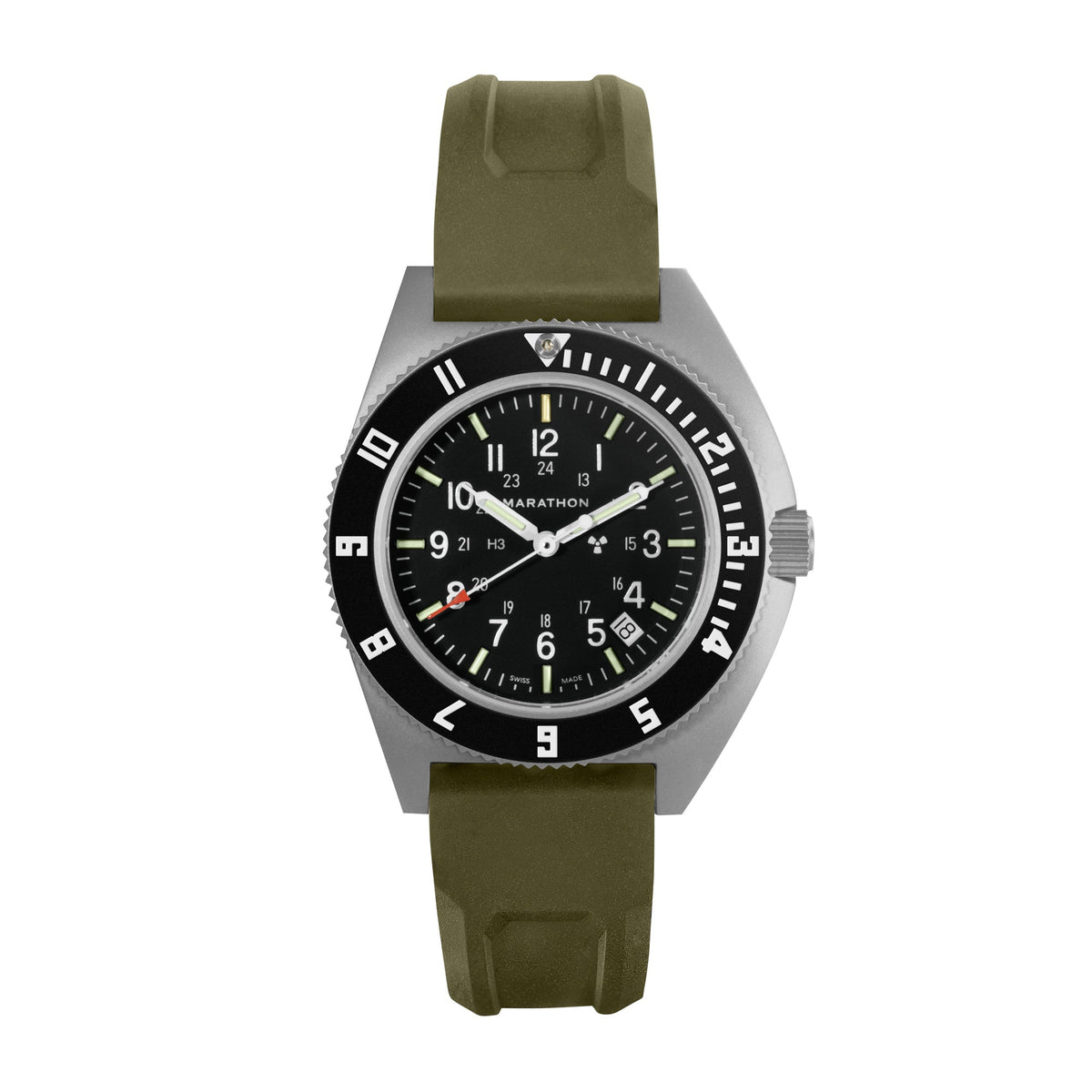Marathon 3-Piece Rubber Strap Kit, OD Green, Parkerized, 20mm