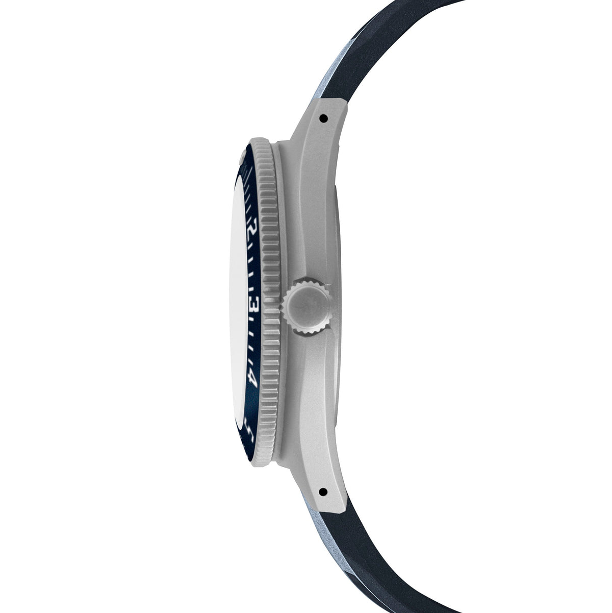 Marathon 41mm Blue Steel Navigator w/Date (SSNAV-D) on Blue 3-Piece Rubber Strap Kit