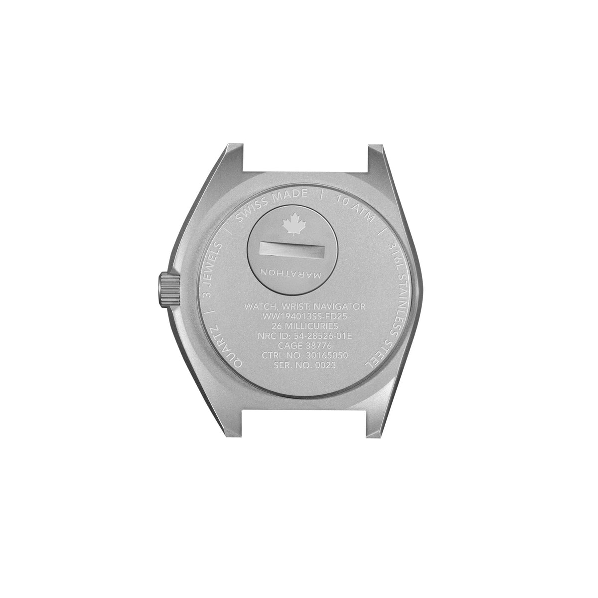 Marathon 41mm Blue Steel Navigator w/Date (SSNAV-D) on Blue 3-Piece Rubber Strap Kit