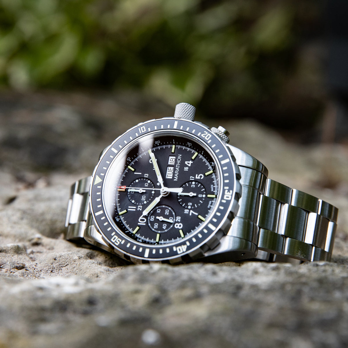 Jumbo Diver/Pilot's Automatic Chronograph (CSAR) - 46mm - marathonwatch