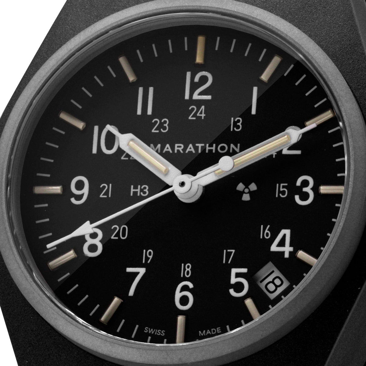 Marathon 34mm Black General Purpose Quartz with Date (GPQ-D)