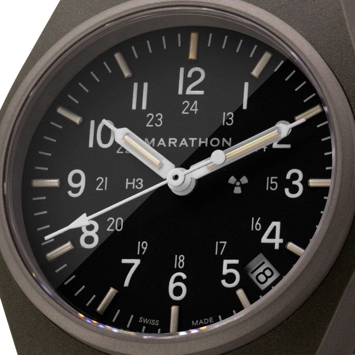 Marathon 34mm Sage Green General Purpose Quartz with Date (GPQ-D)