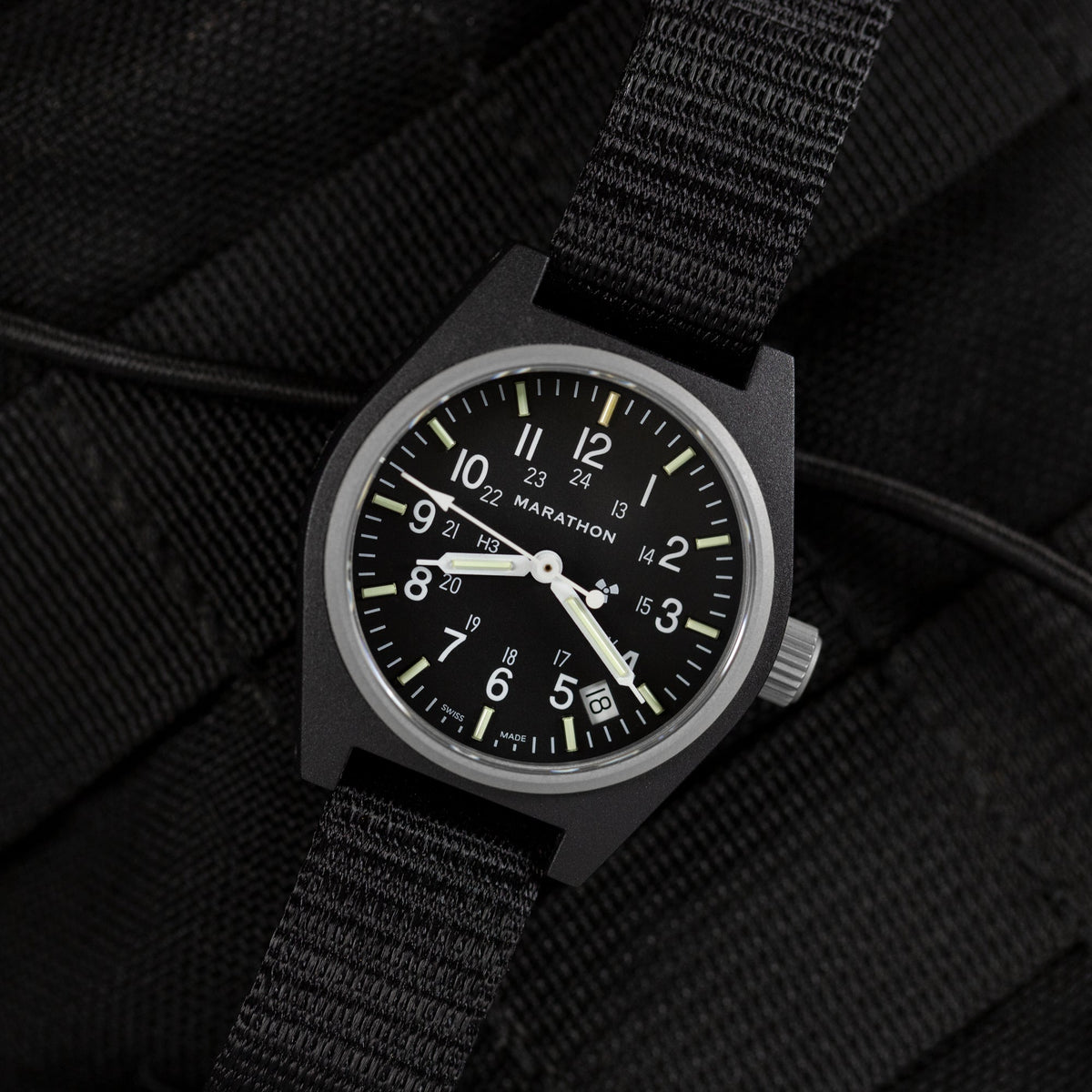 Marathon 34mm Black General Purpose Quartz with Date (GPQ-D)