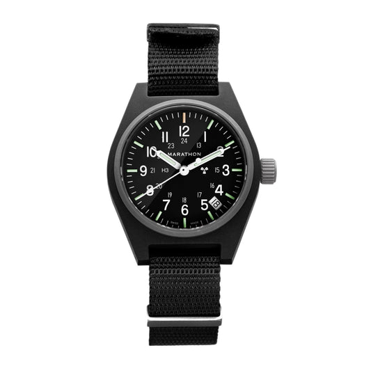 Marathon 34mm Black General Purpose Quartz with Date (GPQ-D)