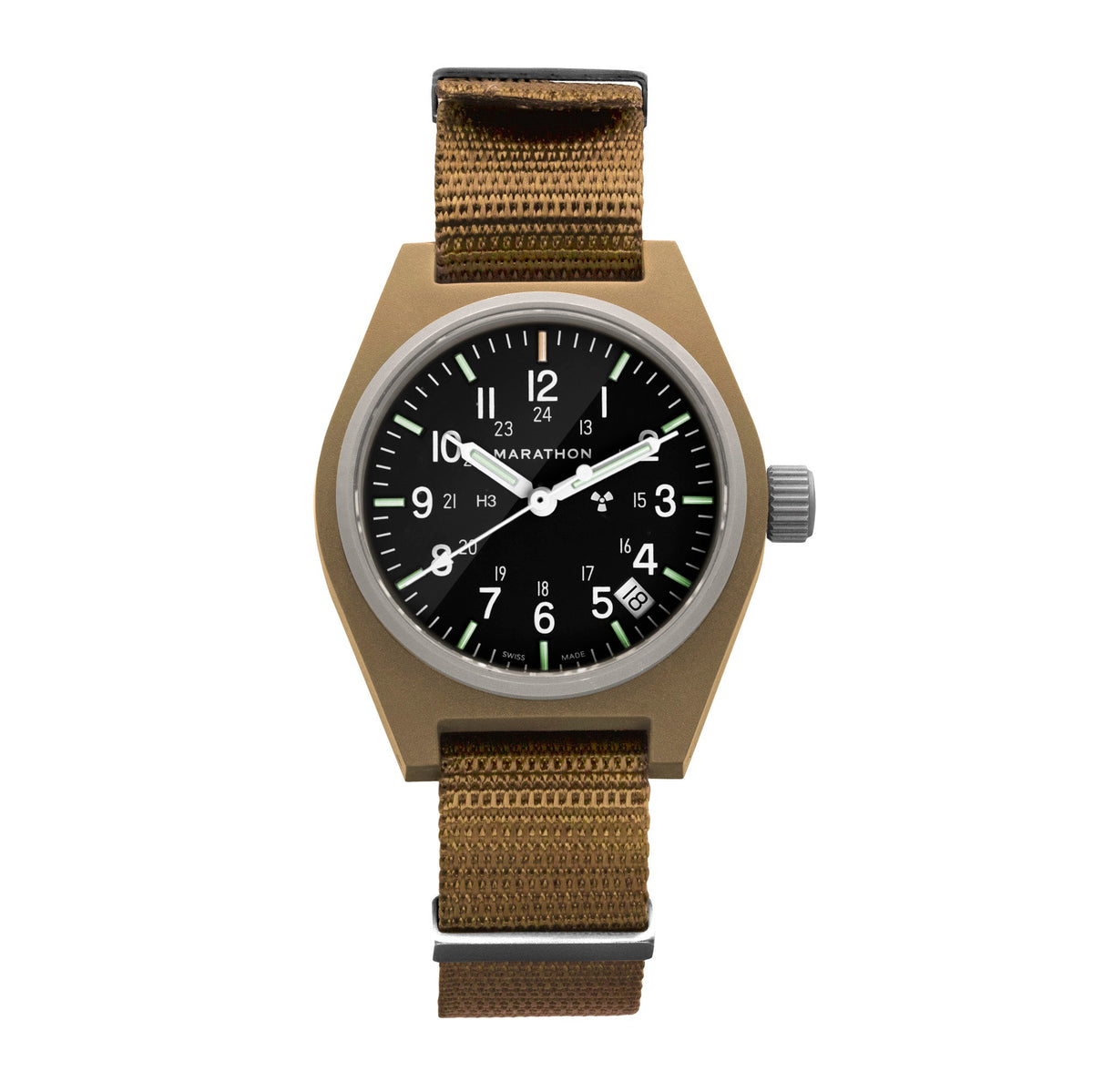 Marathon 34mm Desert Tan General Purpose Quartz with Date (GPQ-D)