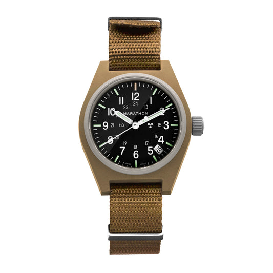 Marathon 34mm Desert Tan General Purpose Quartz with Date (GPQ-D)