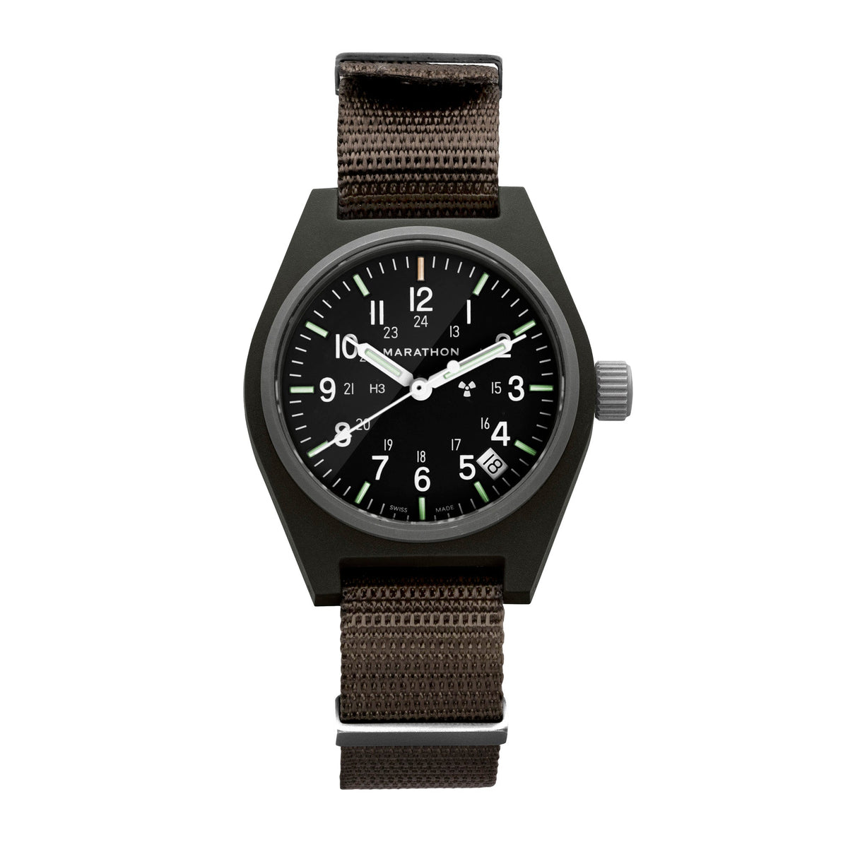 Marathon 34mm Sage Green General Purpose Quartz with Date (GPQ-D)